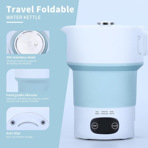 Travel Folding Electric Kettle, Fast Boiling, Beautiful Design Collapsible