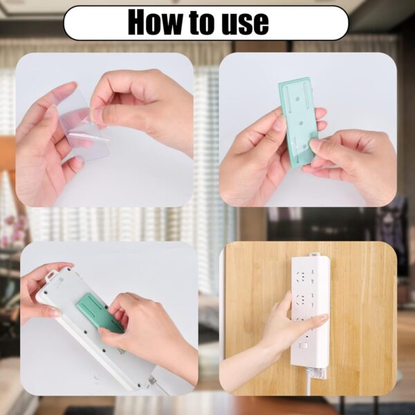 Wall Mounted Self Adhesive Power Strip Holder