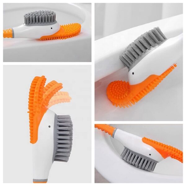 Wall Mounted Toilet Cleaning Brushes | Bathroom Cleaning with Soft Bristle