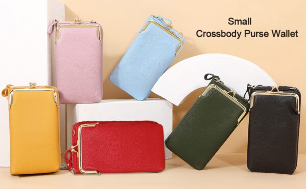 Women Small Cross-Body Phone Bag Stylish PU Leather 2