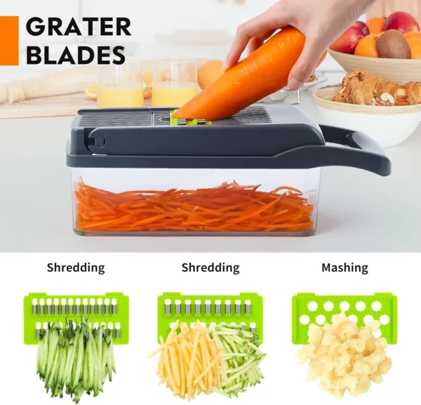 14 in 1 Multipurpose Chopper, Fruits & Vegetable Cutters, Grater Peeler Chipser 2